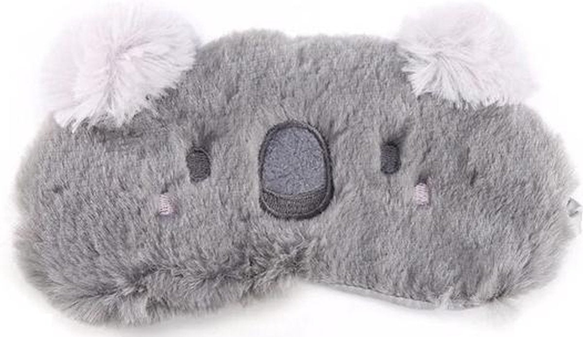 Slaapmasker Koala - Verduisterend - Grijs - Voor op reis of thuis