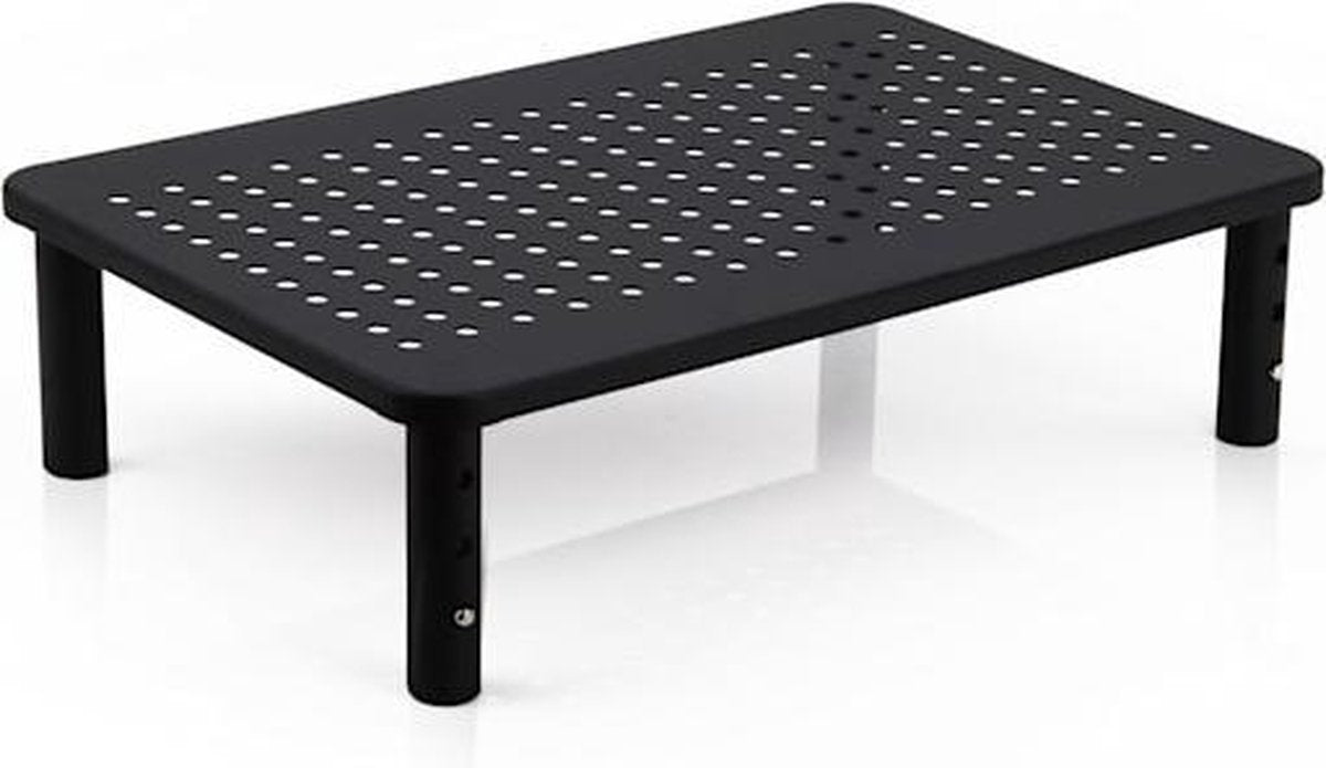 oneConcept Monitorstandaard - metaal ventilatiegaatjes - 37 x 10 x 24 cm (BxHxD) -  tot 20 kg belaastbar