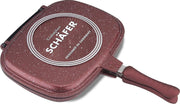 SCHÄFER | Dubbelzijdige Grillpan (bordeauxrood) 32cm