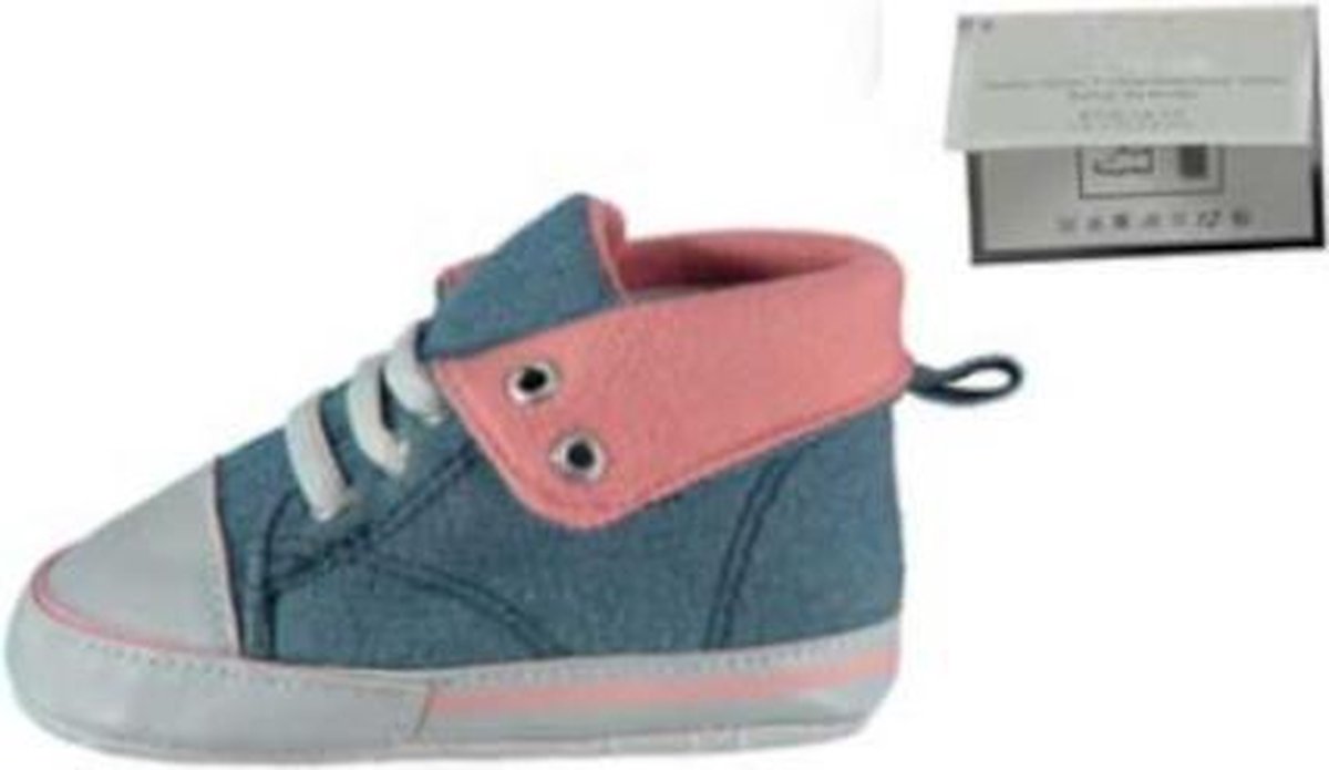 Apollo Babyschoenen Meisjes Katoen Blauw/roze Maat 20/21