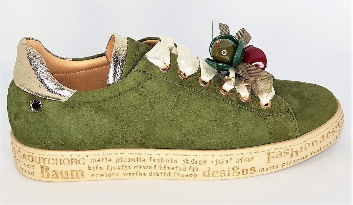 Tuffoni dames gymp - groen met accessoires - suède - maat 36