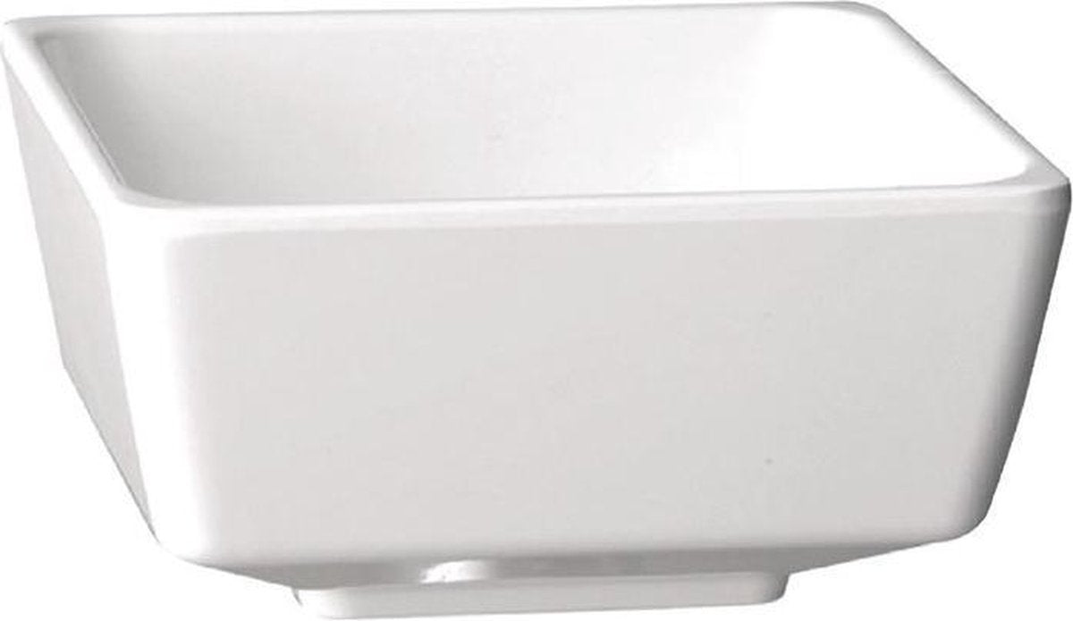 Float vierkante melamine kom wit 25x25cm