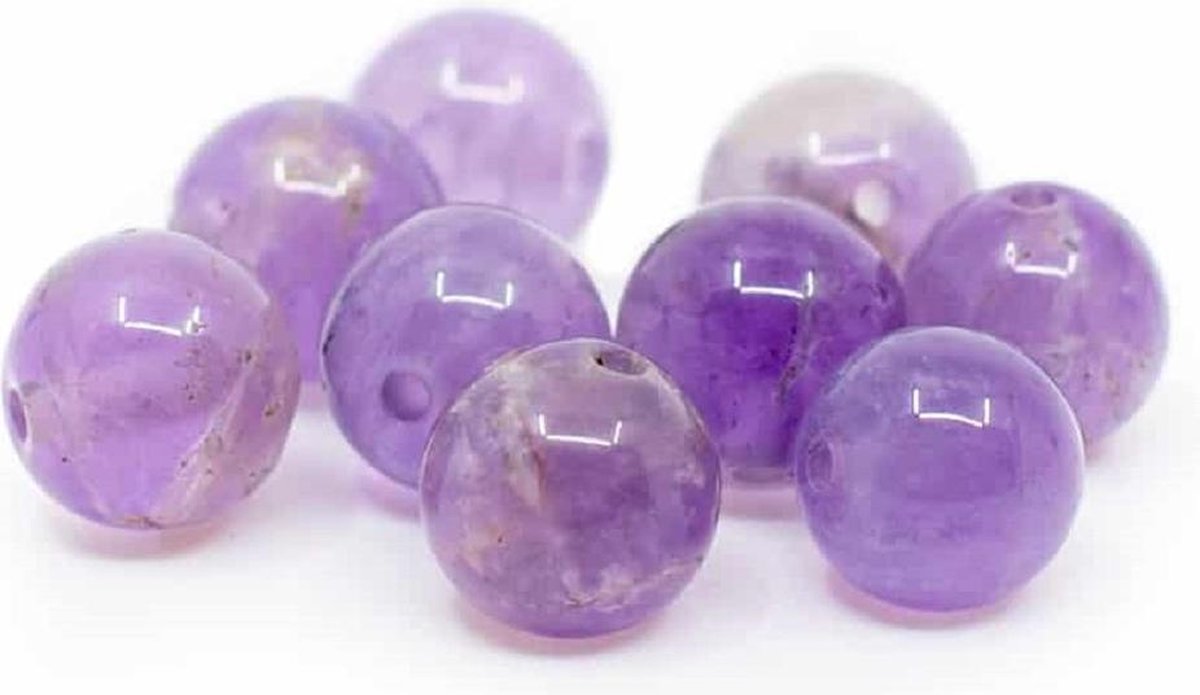Edelsteen Losse Kralen Amethist – 10 stuks (6 mm)