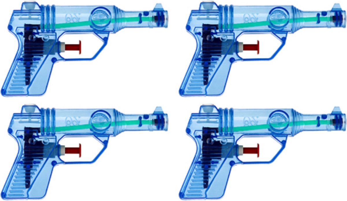 6x Waterpistool/waterpistolen blauw 13 cm