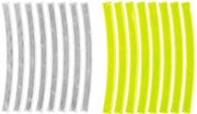 M-wave Reflecterende Stickers Wit + Geel 16 Stuks