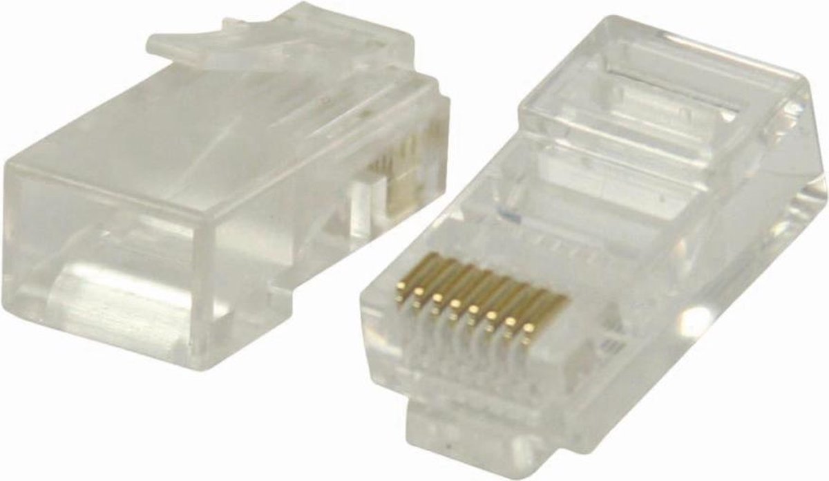 Cat 6 Netwerkconnector | RJ45 (8P8C) Male - 10 Stuks | Transparant