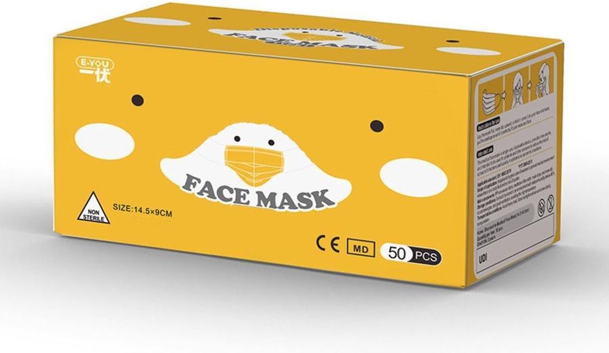 Kinder mondmaskers 3-laags - 50 stuks Mondkapjes