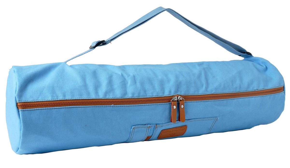 #DoYourYoga - yogatas - »Sunita« - yogabag van canvas - 63 x 13 cm. - lichtblauw