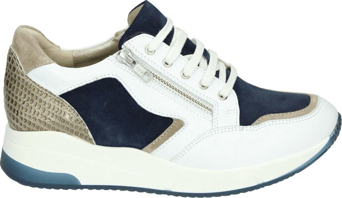 Verhulst 1333 K - Volwassenen Lage sneakers - Kleur: Wit/beige - Maat: 40