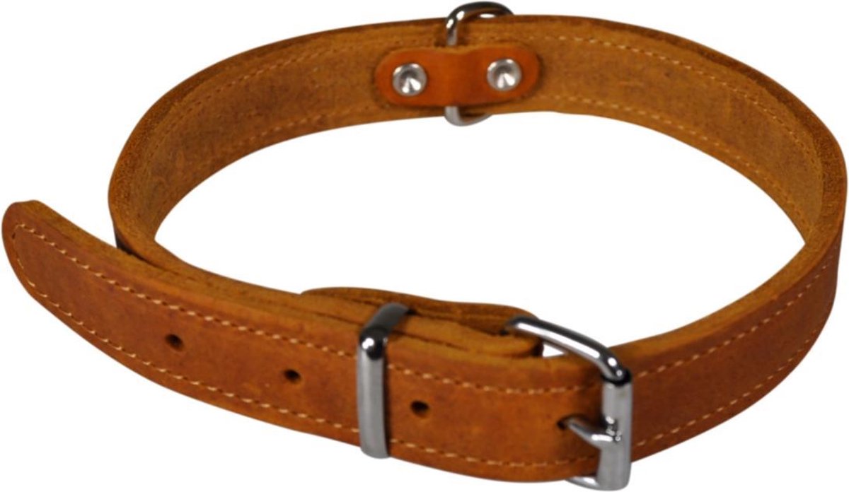 Dierenbenodigdheden Vadigran Halsband Hond Geolied Leder Cognac 52Cmx22Mm L