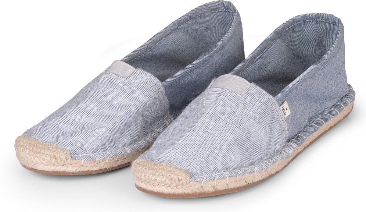 Kingdom of Wow – Espadrilles Dames Licht Blauw Vegan Maat 41 - Handgemaakt