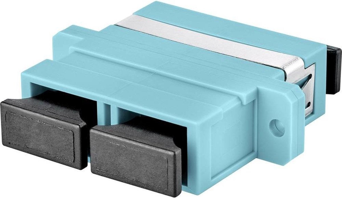 Koppeling [SC-Duplex-bus - SC-Duplex-bus] Renkforce RF-3783852 Aqua-blauw