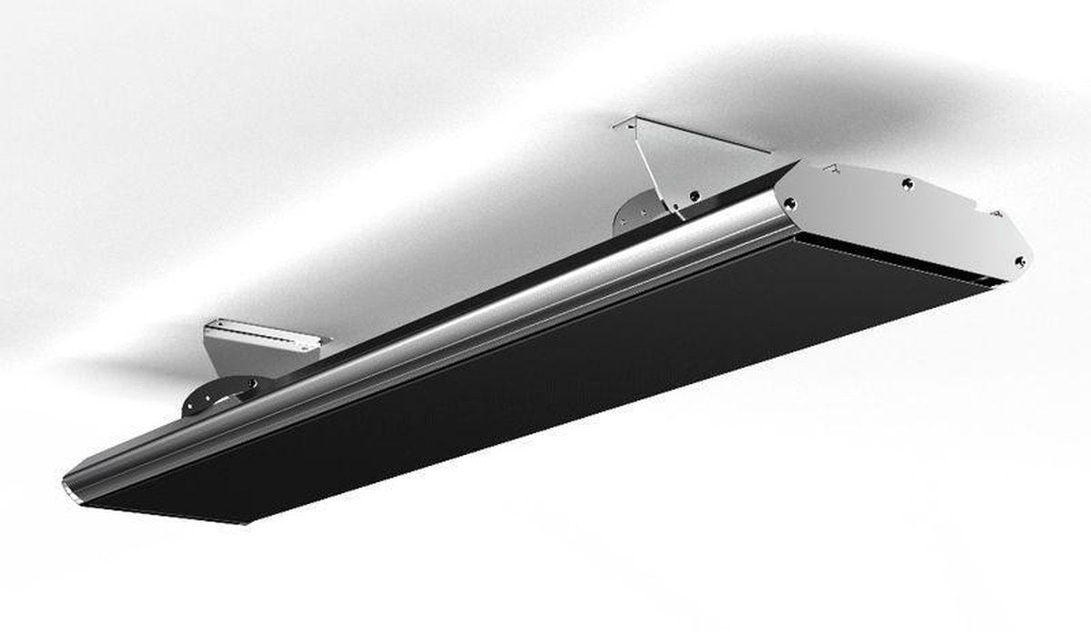 Donkerstraler Hot Top van aluminium met 1800W en dimmer - Wand of plafond montage 9818D