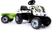 Smoby Traptractor Farmer Xl Koe Junior Wit/groen 2-delig
