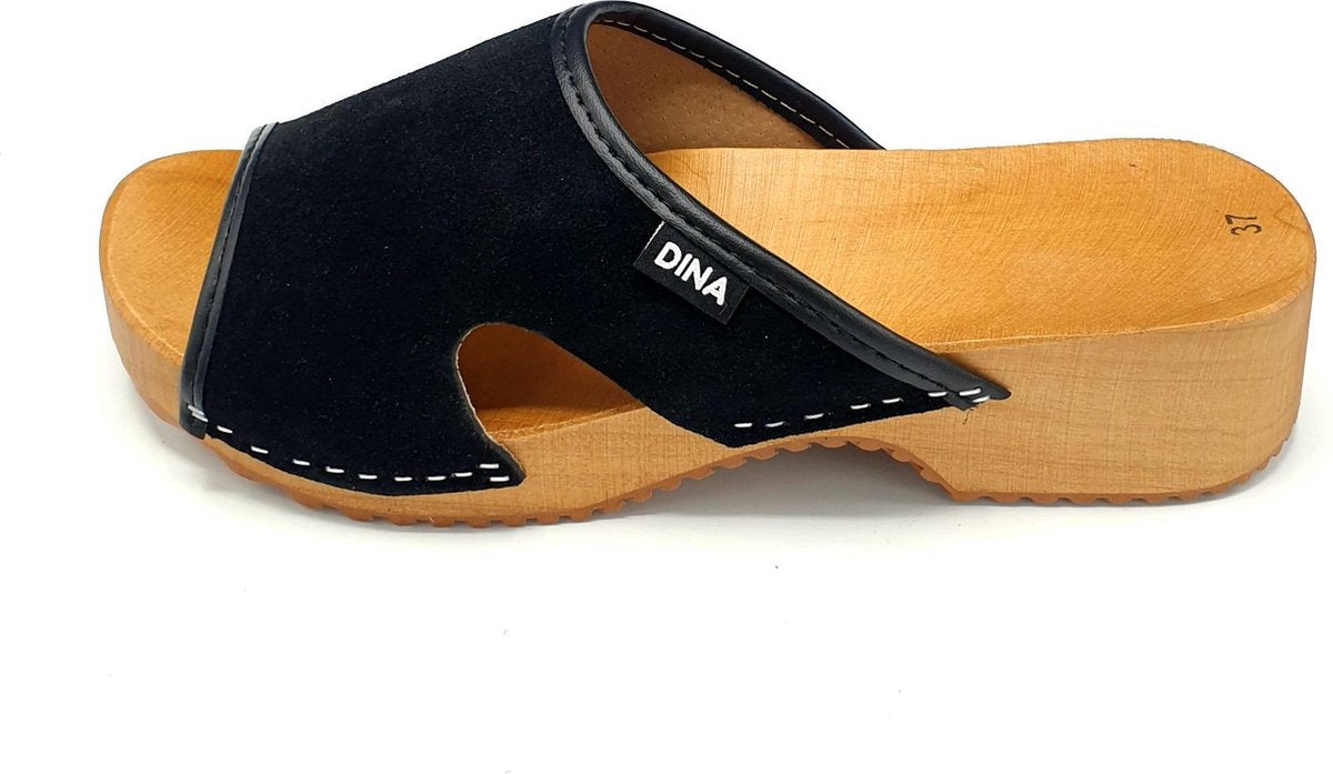 Houten sandalen zwart -Zo comfortabel- maat 41