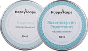 SET HappySoaps Deodorant NEUTRAAL & ROZEMARIJN EN PEPERMUNT|Natuurlijk