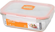 Lock&Lock Ovenschaal met deksel | Glazen vershoudbakje - Rechthoekig - 1 liter - 20 x 15