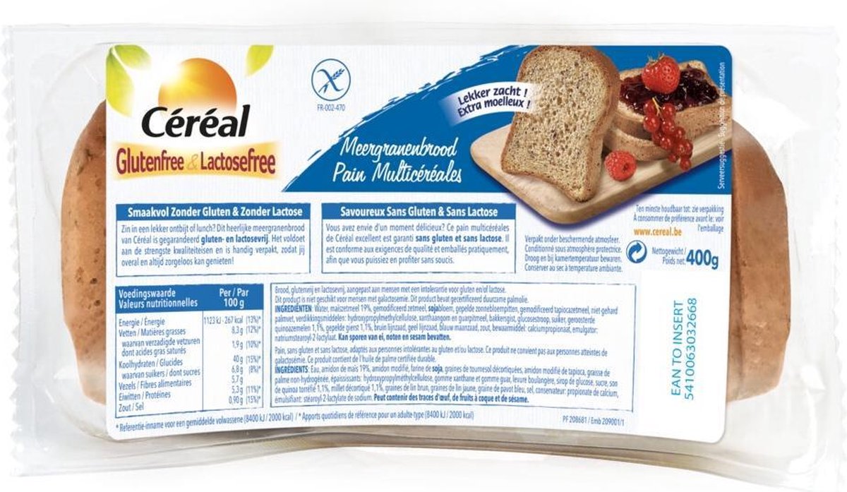 6x Cereal Meergranen Brood 400 gr