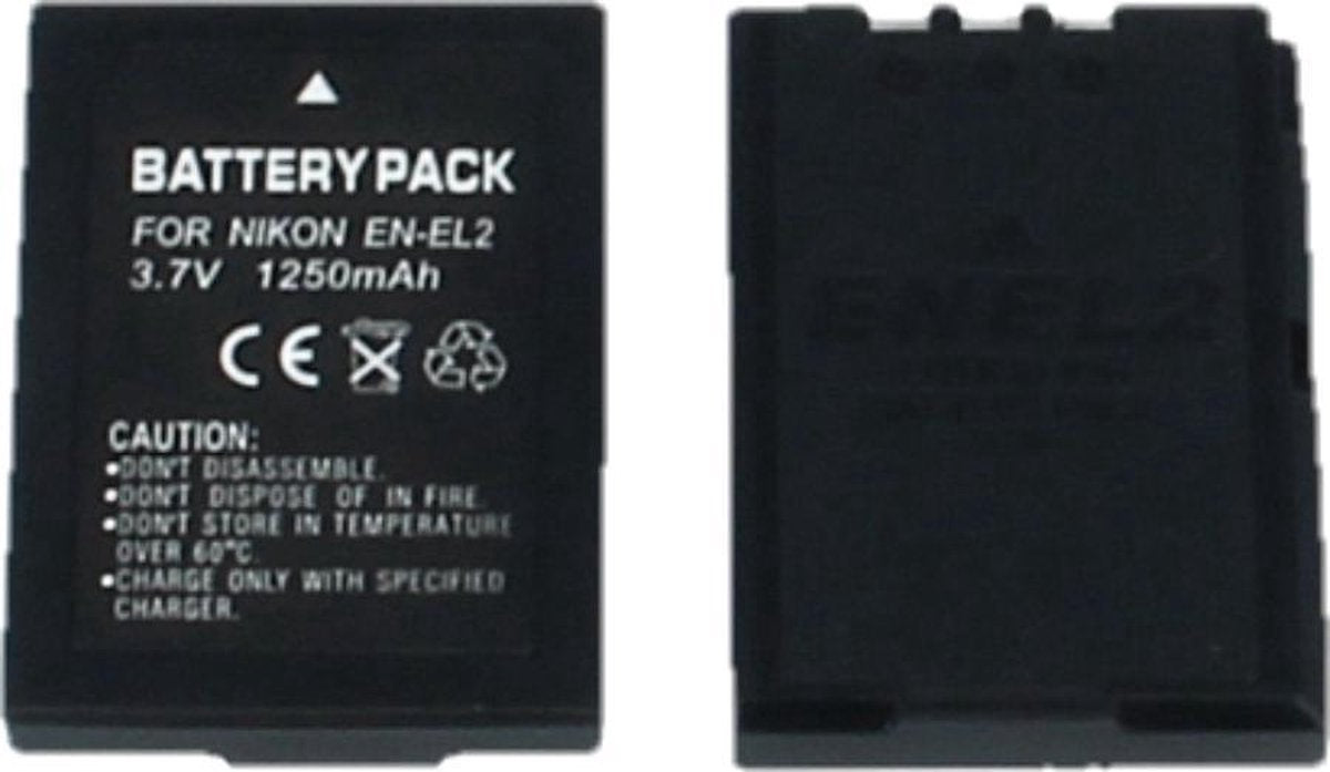 EN-EL2 Camera Batterij Camera Accu voor Nikon camera 1250 mah 3