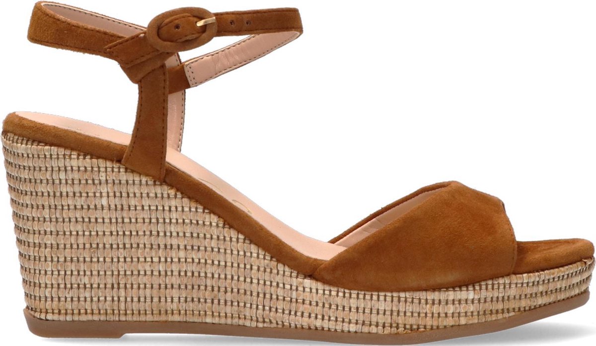Unisa Lagata Sandalen - Met Sleehak - Dames - Cognac - Maat 37