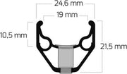 Velg Ryde ZAC 2000 28" / 622*19C aluminium - 32 gaats 14G - zwart