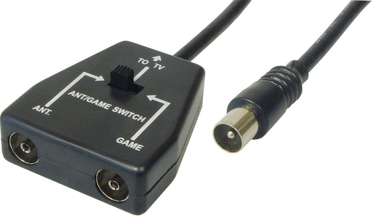 OKS Coax (m) - 2x Coax (v) game console schakelaar - 0