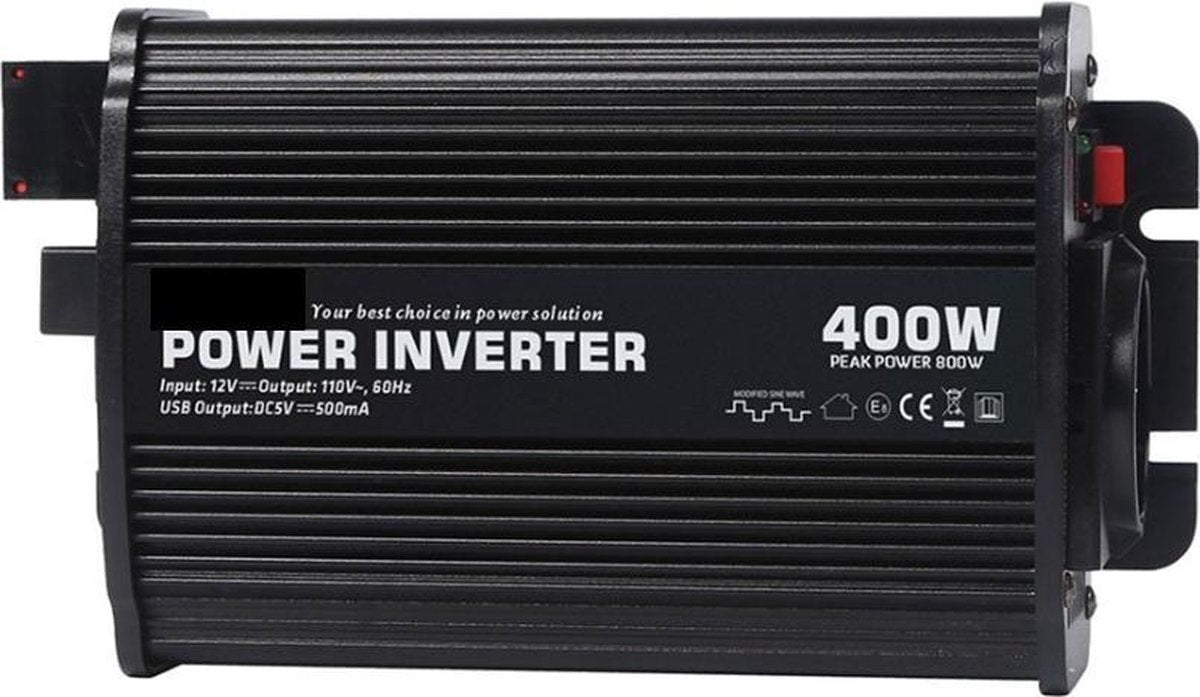 Spanningsomvormer - 12V DC naar 230V AC / 400W