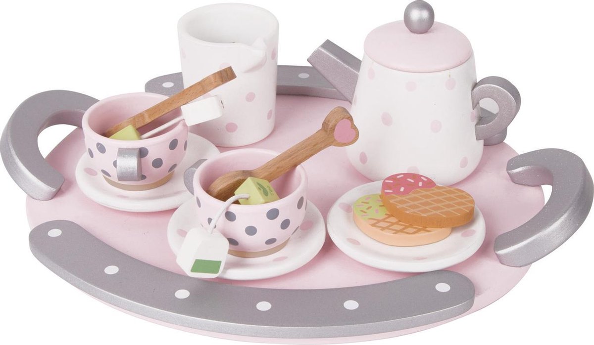 Classic World Houten Theeset Roze