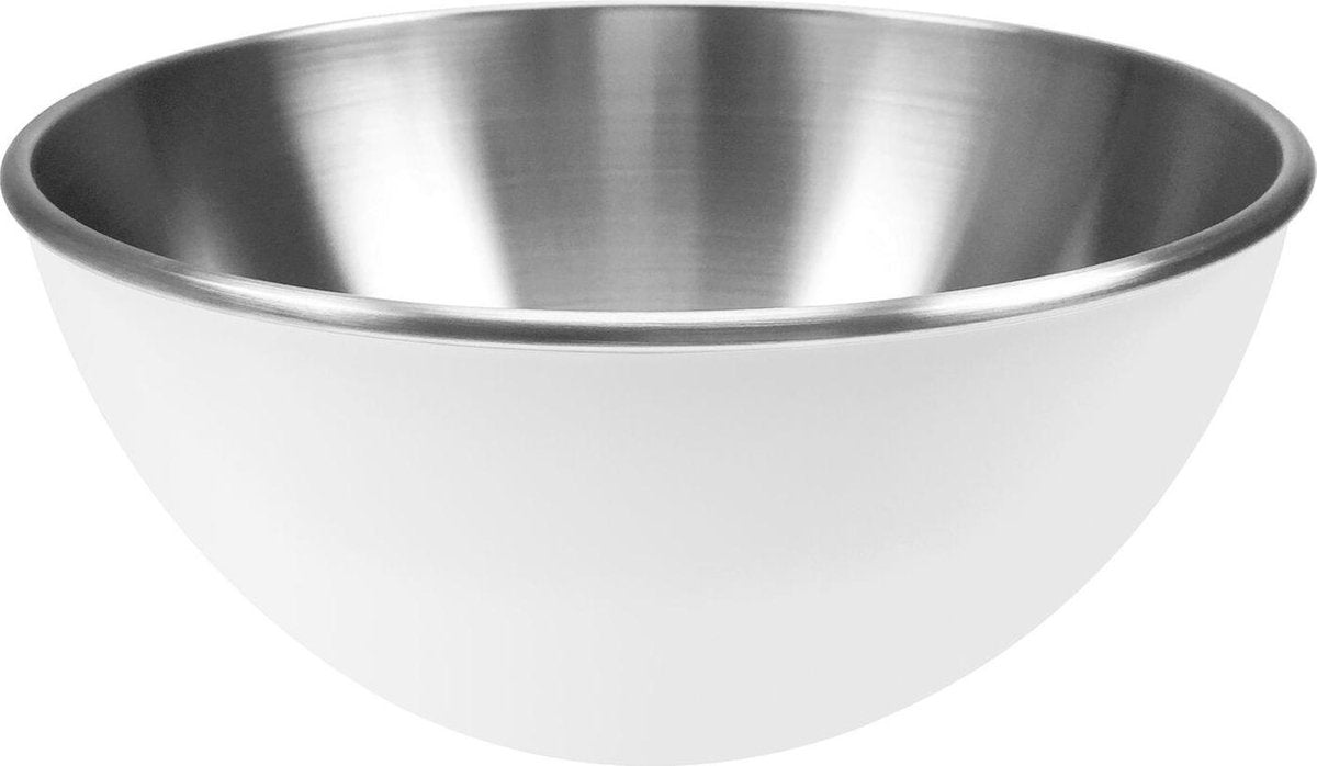 Zak!Designs Gemini Serveerschaal - Dubbelwandig - Rvs - 16 cm - Wit