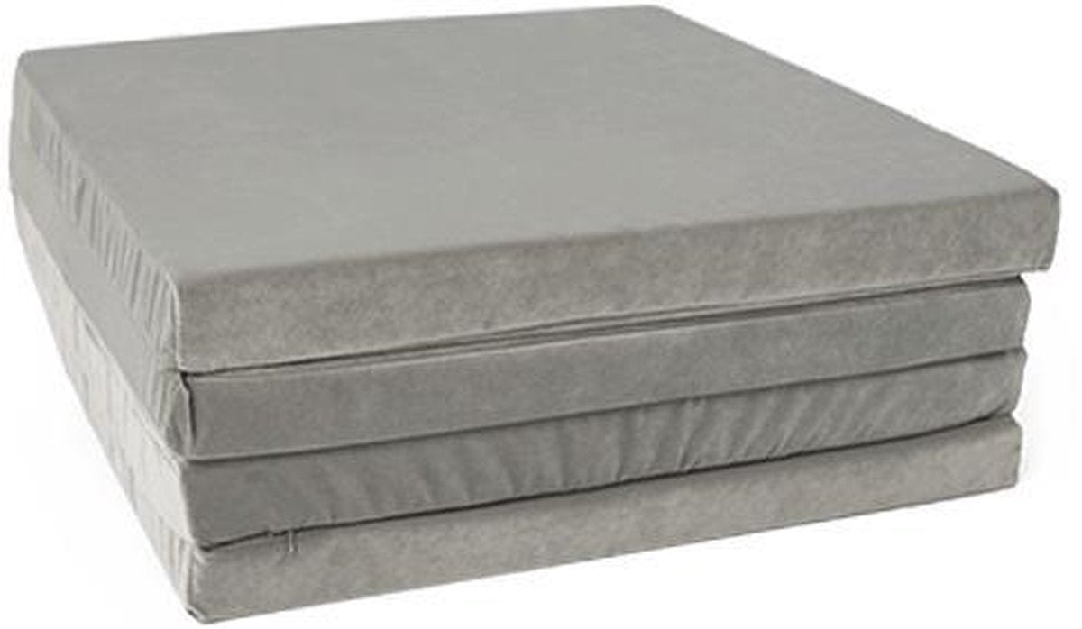 Misioo Speelmat - Vierkant - Velvet  Grafiet - Speelmat baby - Speelmat foam - Luxe speelmat - speelmat peuter
