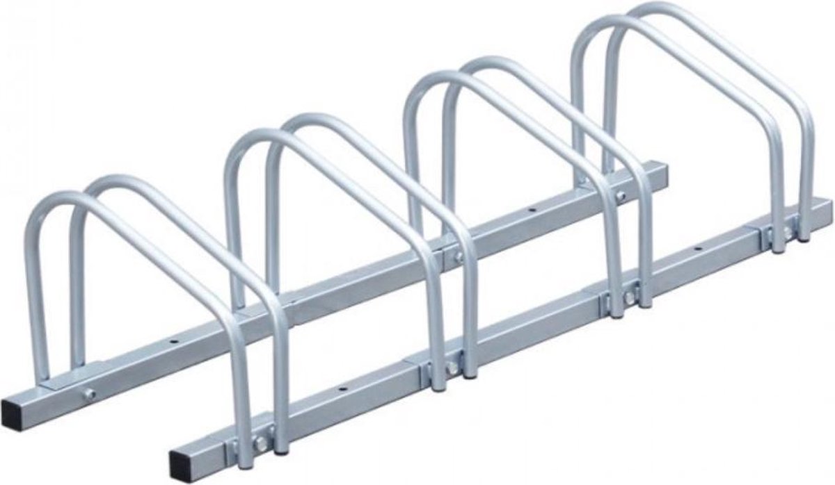 IVOL Fietsenrek 4 fietsen 100 cm PRO - Fietsenstandaard - Fiets standaard - Zilver