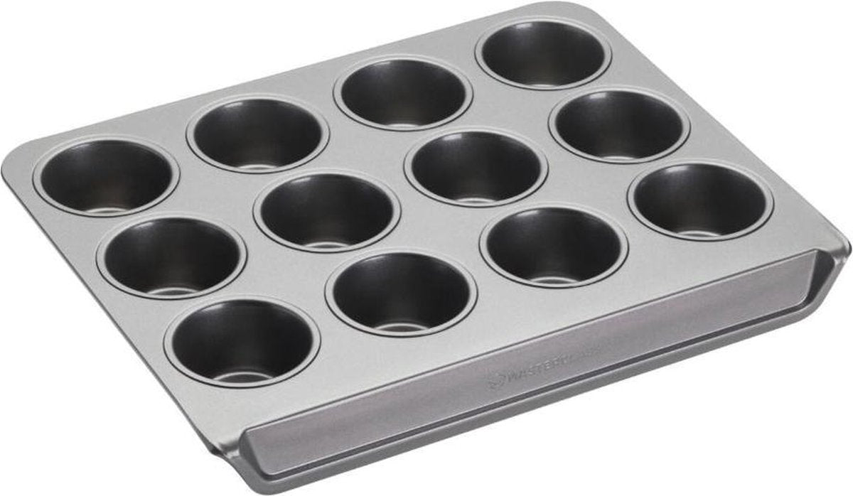Masterclass Cupcakevorm 37 X 29 X 4 Cm Carbonstaal Zilver