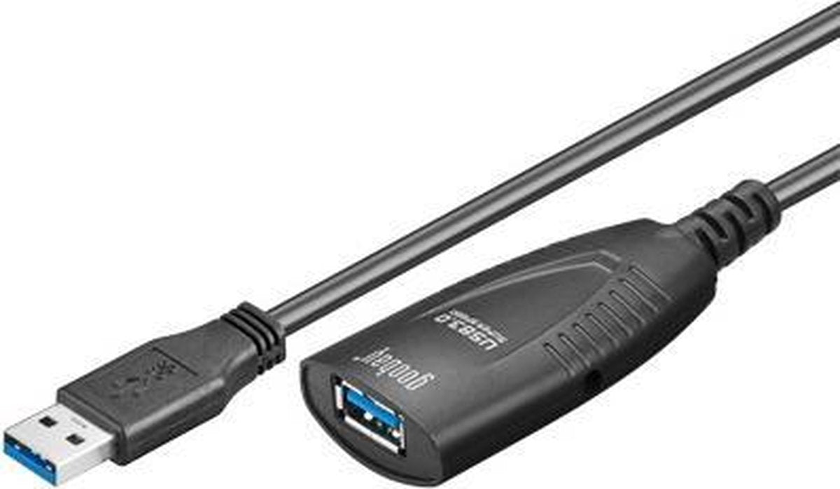Goobay 5m USB 3.0 USB-kabel USB 3.2 Gen 1 (3.1 Gen 1) USB A Zwart