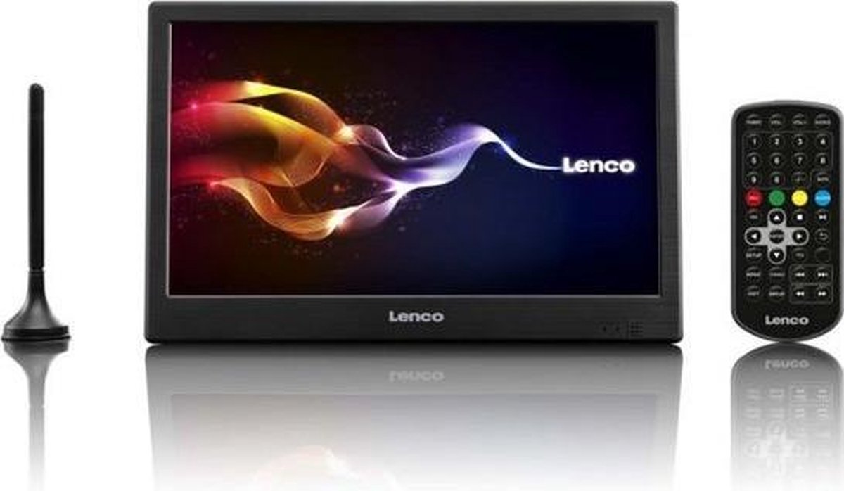 Lenco TFT-1038 - Draagbare televisie met DVB-T2 en AV - 10 Inch- Zwart