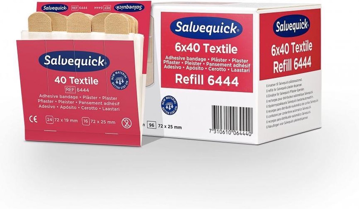 Salvequick pleisters beige 6 x 40 pleisters - 6444