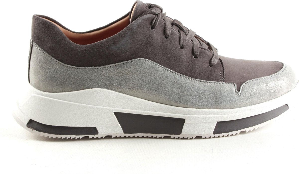Dames Veterschoenen Fitflop Freya Grey W90-049-065 Grijs - Maat 38