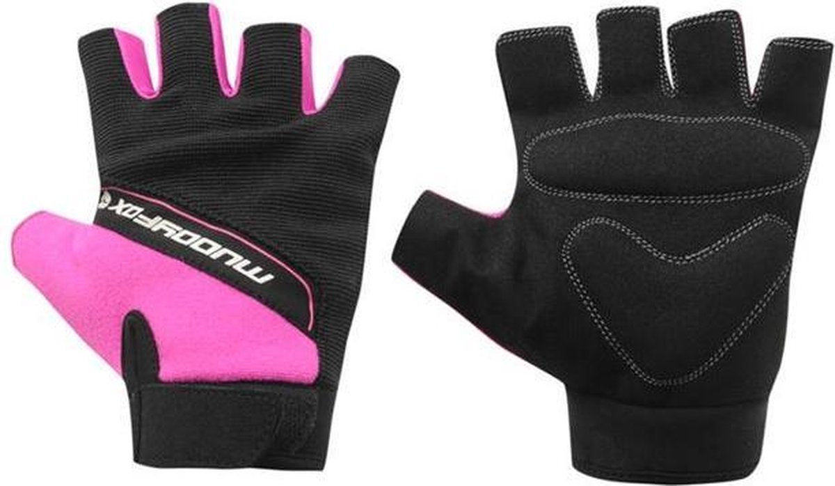 Muddyfox - padded fietshandschoenen - unisex - zwart/roze - maat S