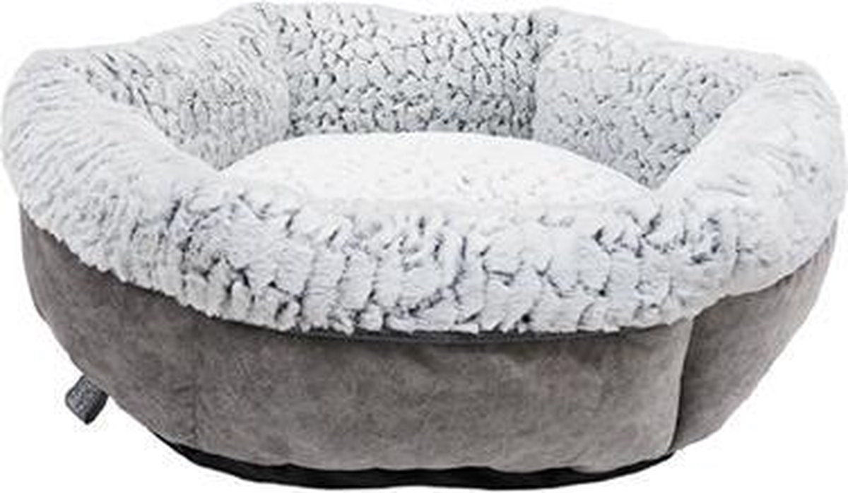 Rosewood hondenmand luxury plush rond grijs - 48x48 cm - 1 stuks