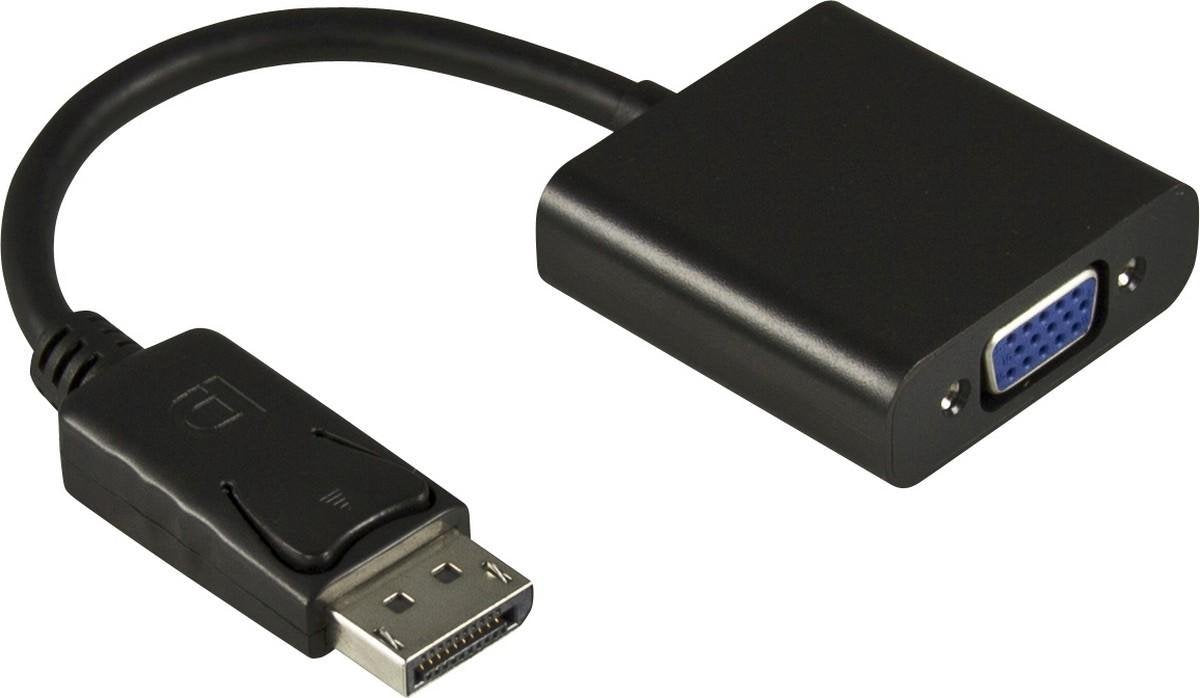 DELTACO DP-VGA7 Displayport naar VGA adapter - Full HD 60Hz - Zwart