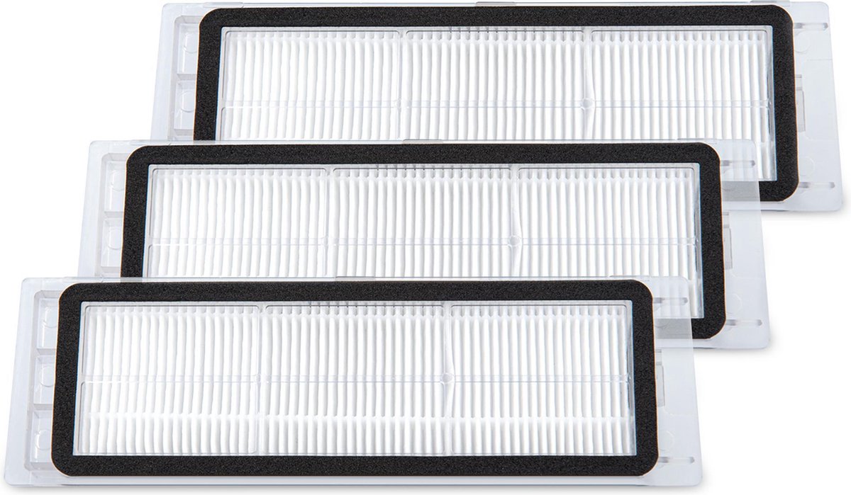kwmobile reserveonderdelen set compatibel met Xiaomi Roborock S50 / Mi Robot 1s - Set met 3 HEPA filters - Onderdelen voor robotstofzuiger
