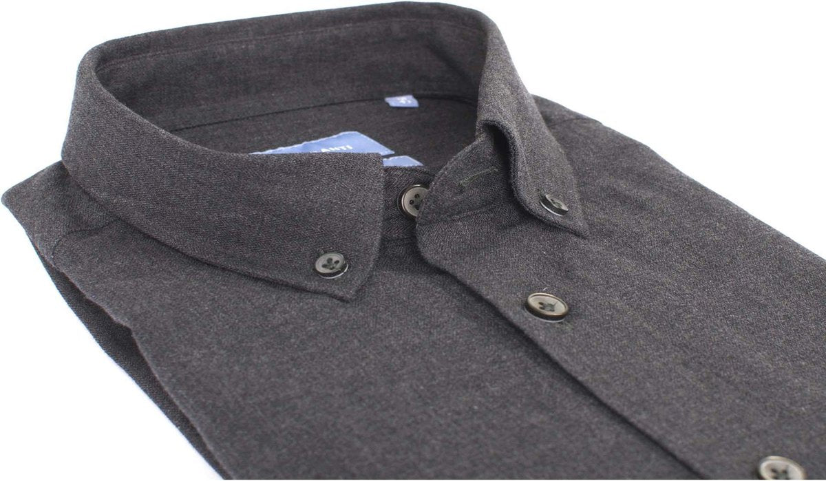 Overhemd flannel visgraat antra - Tailored Fit