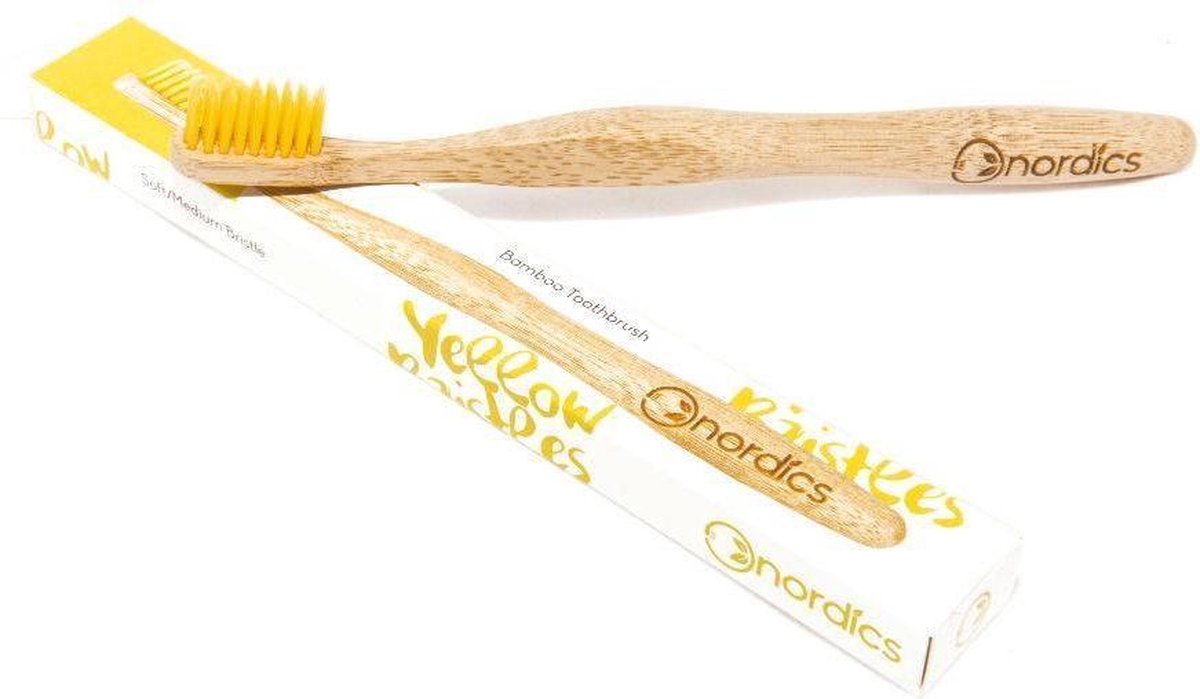 Nordics Tandenborstel 23 Cm Bamboe/nylon Bruin/geel