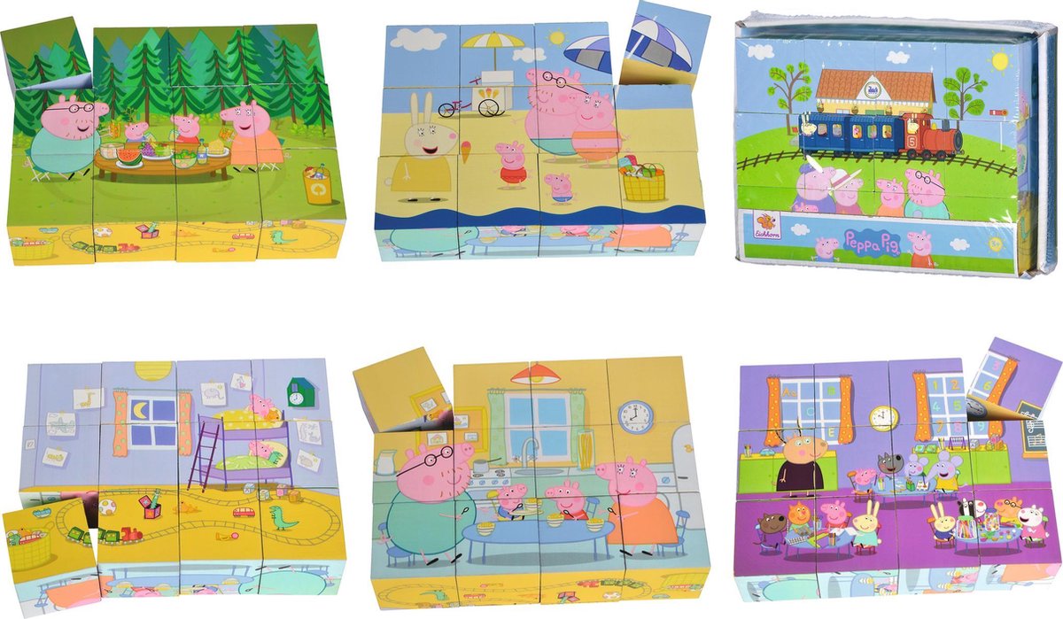 Eichhorn Peppa Pig Houten Puzzel Kubus