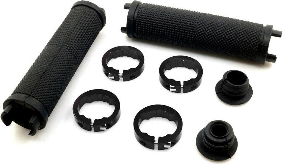 Fietshandvatten - Handvatten - Universeel - Fiets – Mountainbike – Professioneel - Grips - Extra Grip – Fietshandvaten -Handvaten - Handig te monteren - Anti-slip – Fietsen – Stuur – Bikegrips – Lock-on – Aanspanbaar - Zwart