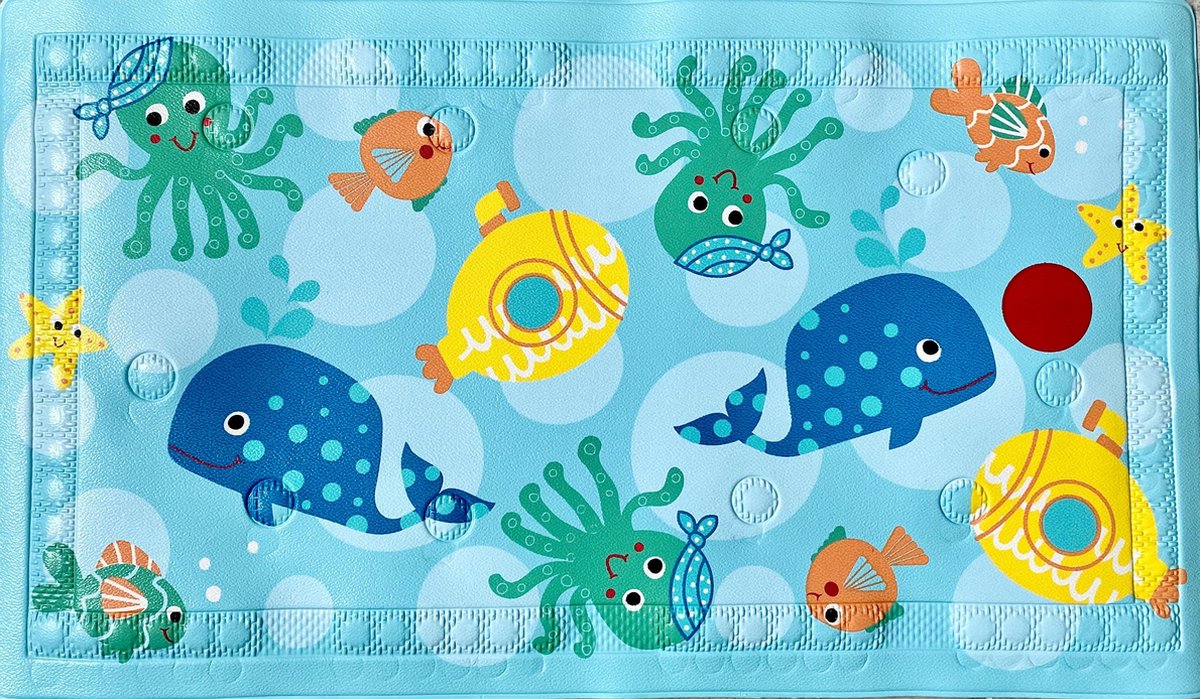 Badmatje - Met temperatuurindicator - Antislip - Antislipmat - Badmat - Voor kinderen en baby's - In bad en douche - 68 x 40 cm