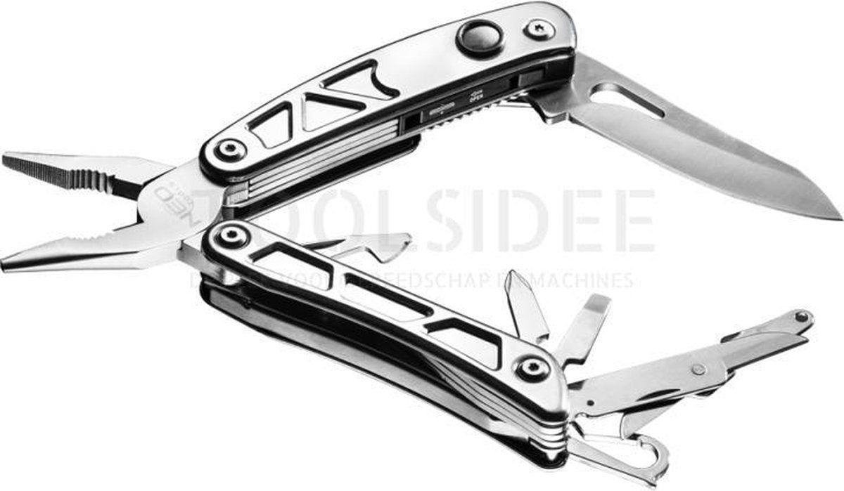 NEO Multitool/Zakmes 7 functies en 2x LED lamp