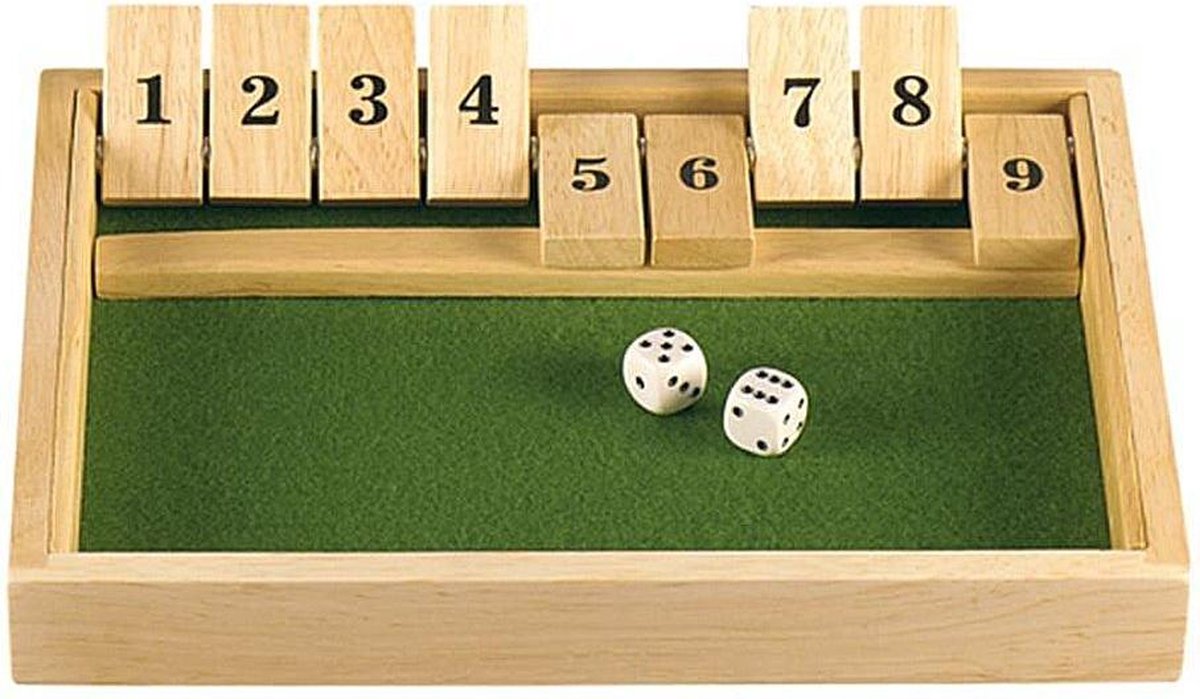 Longfield Dobbelspel Shut The Box 28x20 cm