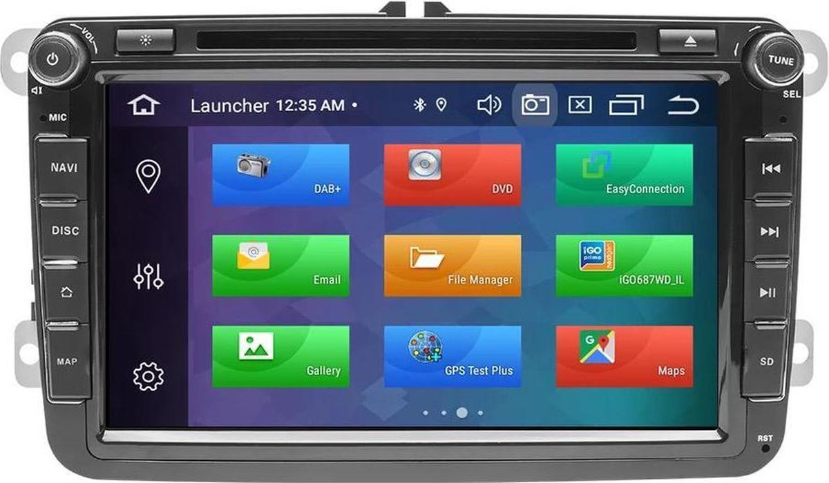 Volkswagen Seat Skoda DVD SPELER PX5 Android 10 navigatie 8inch 4+64GB Amarok Beetle Golf Polo Passat Caddy Eos Scirocco Tiguan Touran Transporter Jetta Leon Altea Toledo Octavia Superb Fabia Yeti Roomster