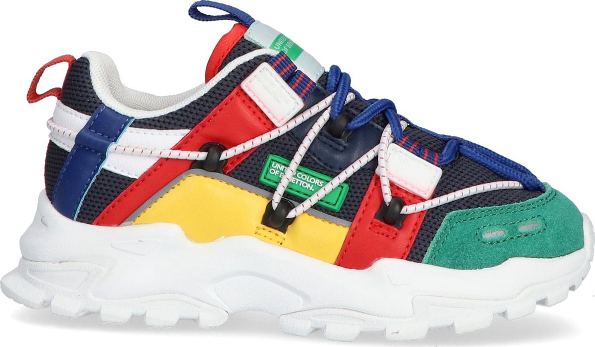 Benetton Flow Colors Lage sneakers - Leren Sneaker - Jongens - Multi - Maat 35