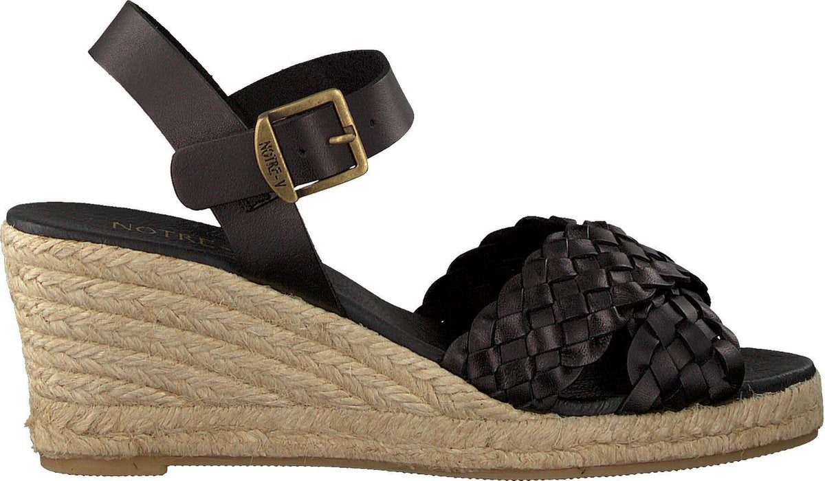 Notre-V Ma7/v74t Sandalen - Met Sleehak - Dames - Zwart - Maat 39